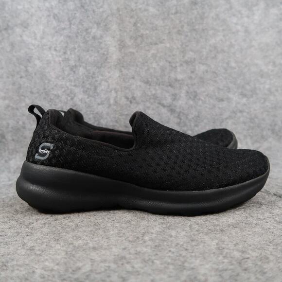 Skechers Shoes Womens 6 Slip On Trainer S Sport Comfort Casual Active Walk Black - Picture 1 of 11